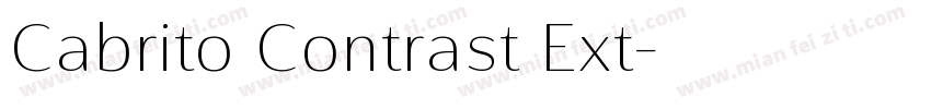 Cabrito Contrast Ext字体转换
